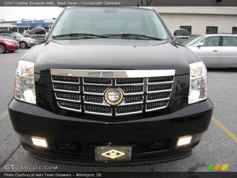Black Raven / Cocoa/Light Cashmere 2007 Cadillac Escalade AWD