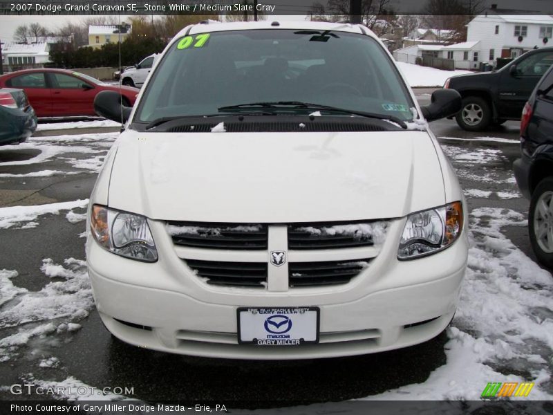 Stone White / Medium Slate Gray 2007 Dodge Grand Caravan SE
