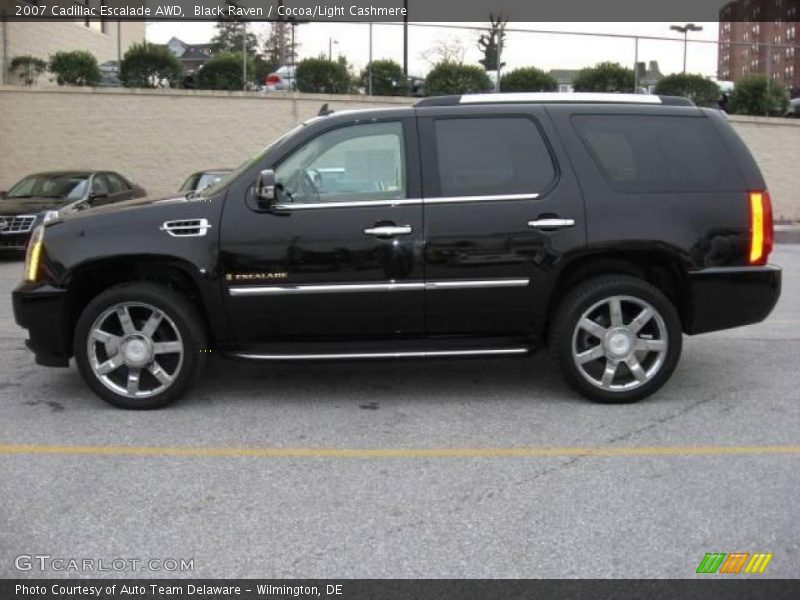 Black Raven / Cocoa/Light Cashmere 2007 Cadillac Escalade AWD