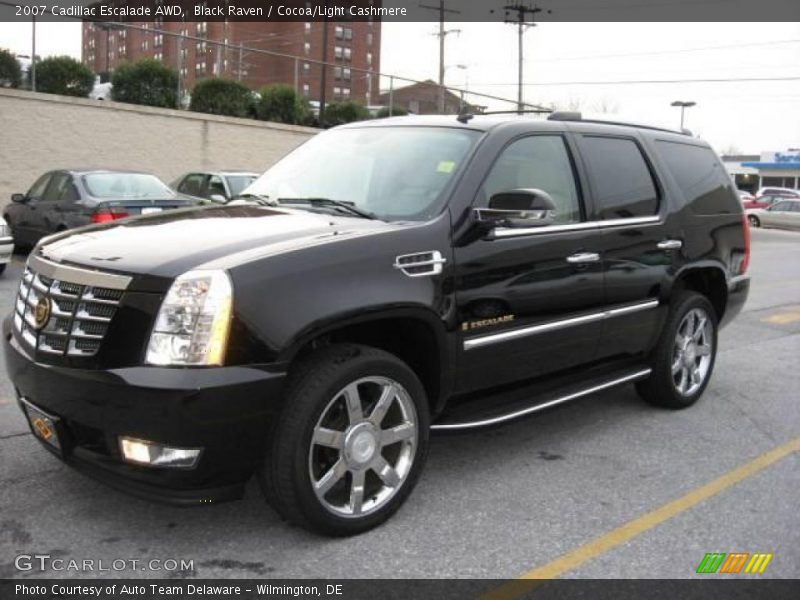 Black Raven / Cocoa/Light Cashmere 2007 Cadillac Escalade AWD