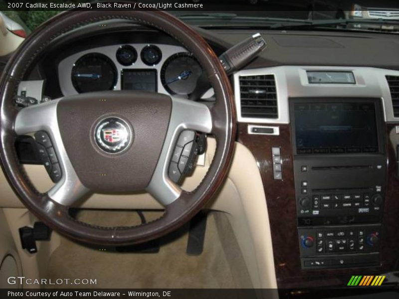 Black Raven / Cocoa/Light Cashmere 2007 Cadillac Escalade AWD
