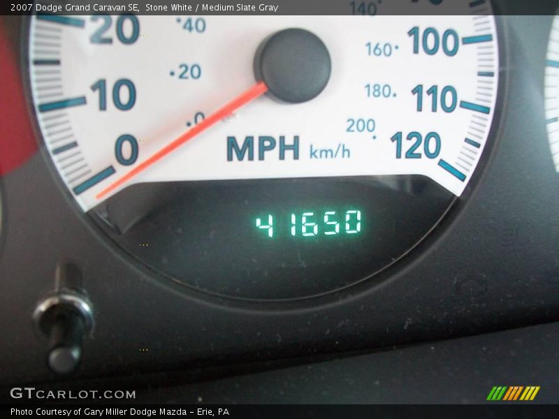 Stone White / Medium Slate Gray 2007 Dodge Grand Caravan SE