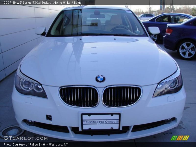Alpine White / Beige 2007 BMW 5 Series 530xi Sedan