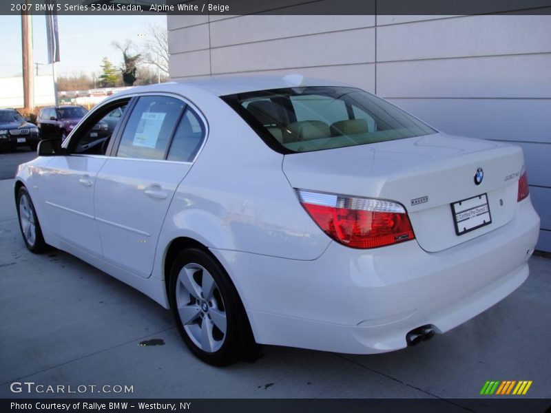 Alpine White / Beige 2007 BMW 5 Series 530xi Sedan