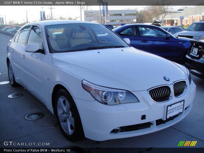 Alpine White / Beige 2007 BMW 5 Series 530xi Sedan