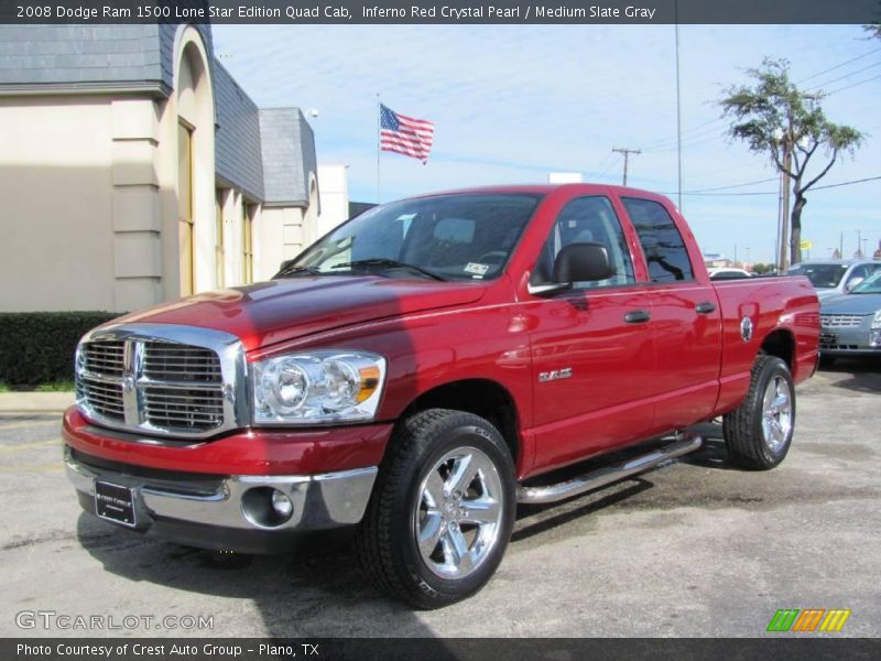 Inferno Red Crystal Pearl / Medium Slate Gray 2008 Dodge Ram 1500 Lone Star Edition Quad Cab