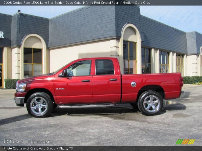 Inferno Red Crystal Pearl / Medium Slate Gray 2008 Dodge Ram 1500 Lone Star Edition Quad Cab