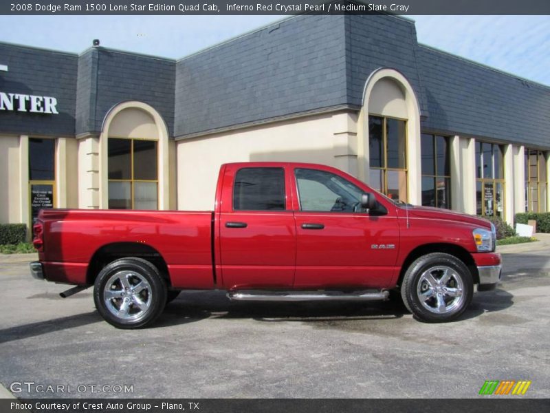 Inferno Red Crystal Pearl / Medium Slate Gray 2008 Dodge Ram 1500 Lone Star Edition Quad Cab