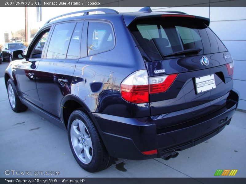 Monaco Blue Metallic / Tobacco 2007 BMW X3 3.0si