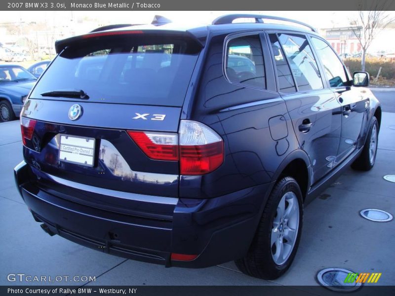 Monaco Blue Metallic / Tobacco 2007 BMW X3 3.0si