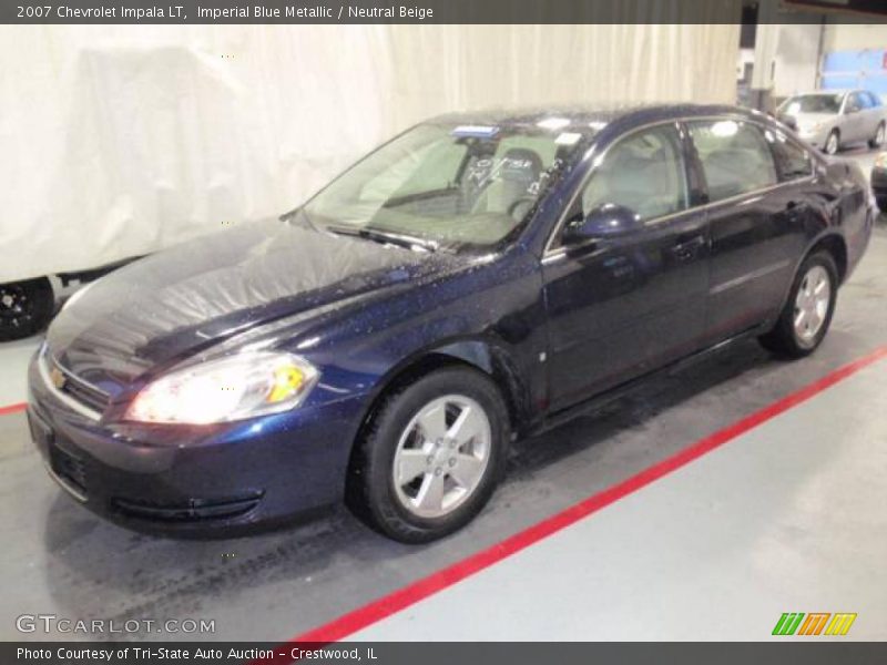 Imperial Blue Metallic / Neutral Beige 2007 Chevrolet Impala LT