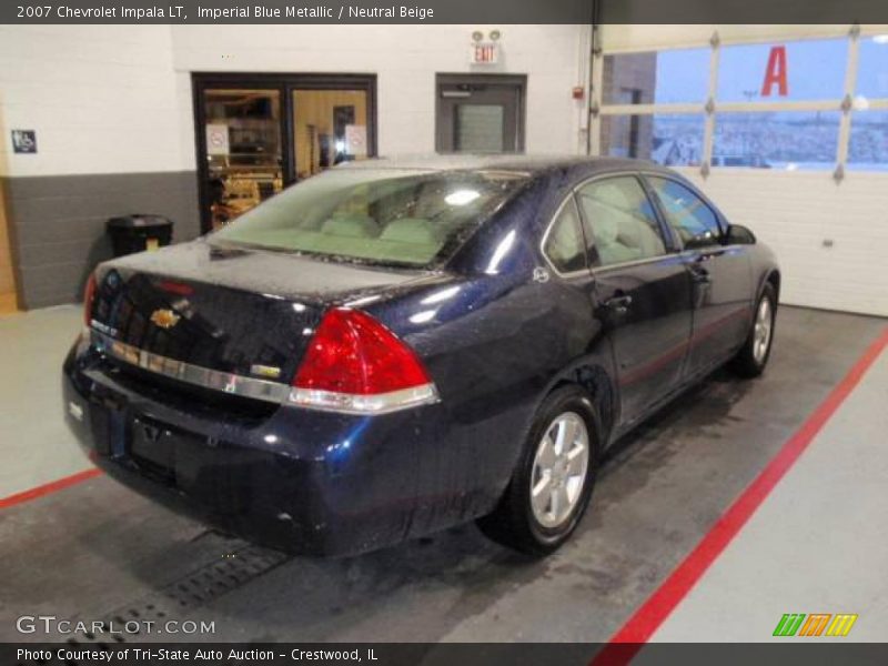 Imperial Blue Metallic / Neutral Beige 2007 Chevrolet Impala LT