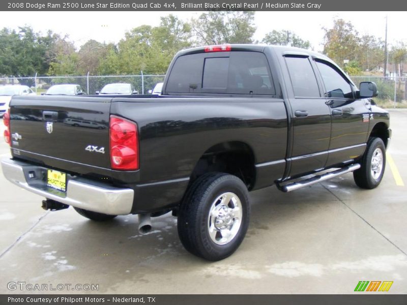 Brilliant Black Crystal Pearl / Medium Slate Gray 2008 Dodge Ram 2500 Lone Star Edition Quad Cab 4x4