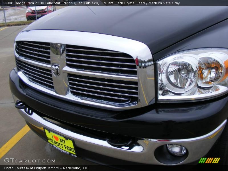 Brilliant Black Crystal Pearl / Medium Slate Gray 2008 Dodge Ram 2500 Lone Star Edition Quad Cab 4x4