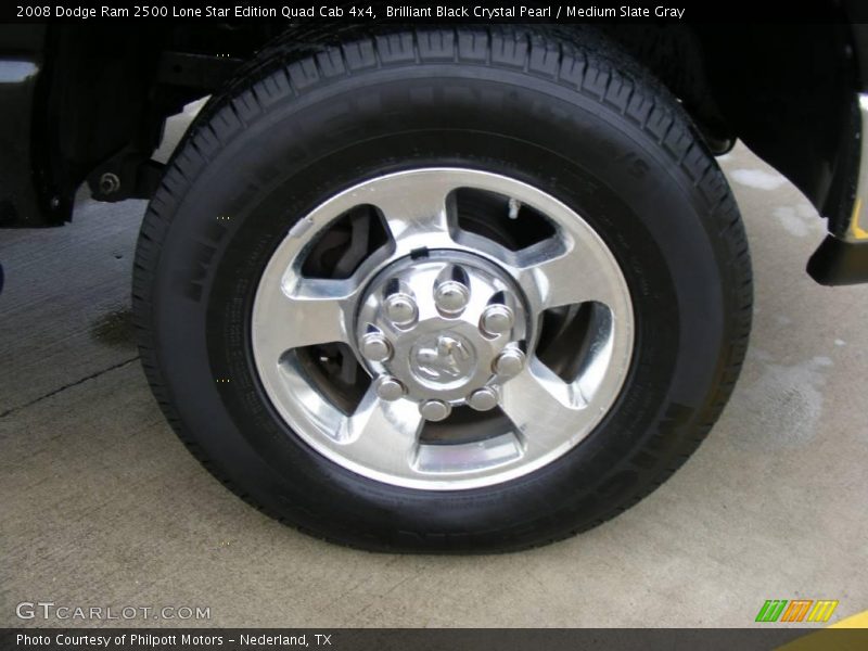 Brilliant Black Crystal Pearl / Medium Slate Gray 2008 Dodge Ram 2500 Lone Star Edition Quad Cab 4x4