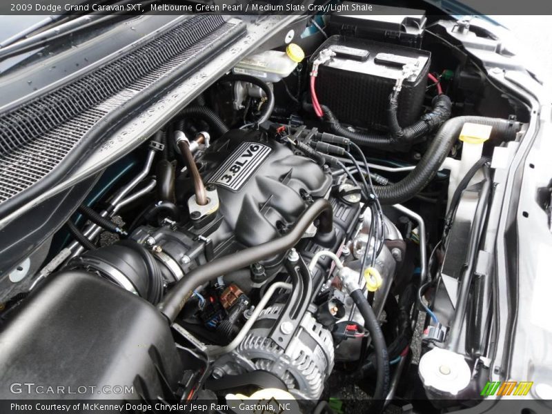 Melbourne Green Pearl / Medium Slate Gray/Light Shale 2009 Dodge Grand Caravan SXT