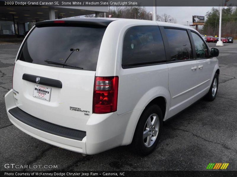 Stone White / Medium Slate Gray/Light Shale 2009 Dodge Grand Caravan SE