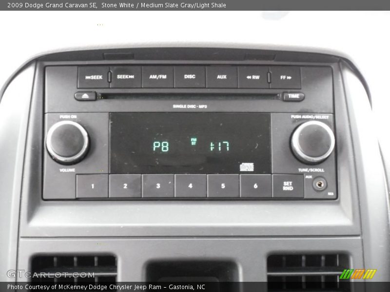 Stone White / Medium Slate Gray/Light Shale 2009 Dodge Grand Caravan SE