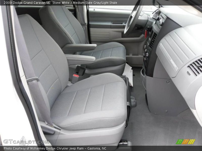 Stone White / Medium Slate Gray/Light Shale 2009 Dodge Grand Caravan SE