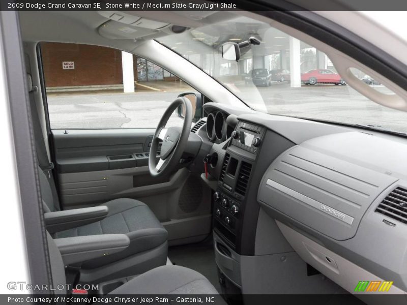 Stone White / Medium Slate Gray/Light Shale 2009 Dodge Grand Caravan SE