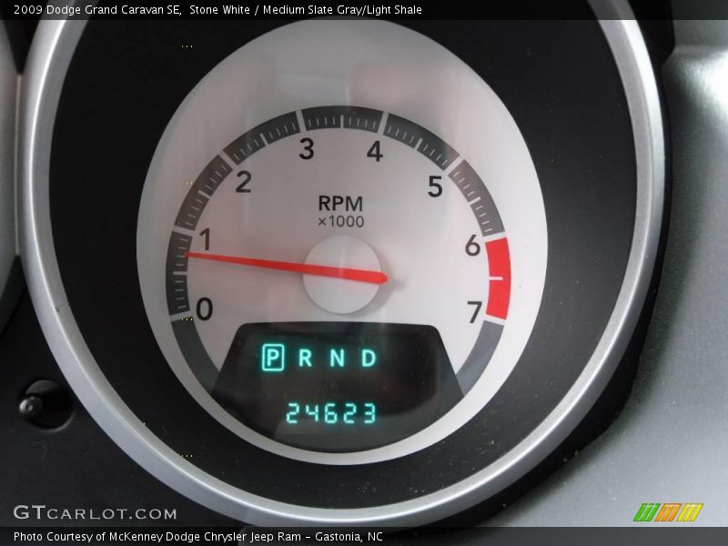Stone White / Medium Slate Gray/Light Shale 2009 Dodge Grand Caravan SE