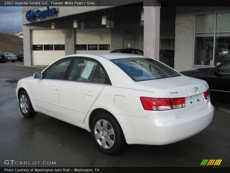 Powder White Pearl / Gray 2007 Hyundai Sonata GLS