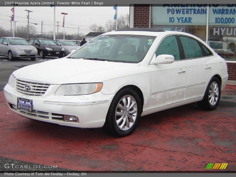 Powder White Pearl / Beige 2007 Hyundai Azera Limited