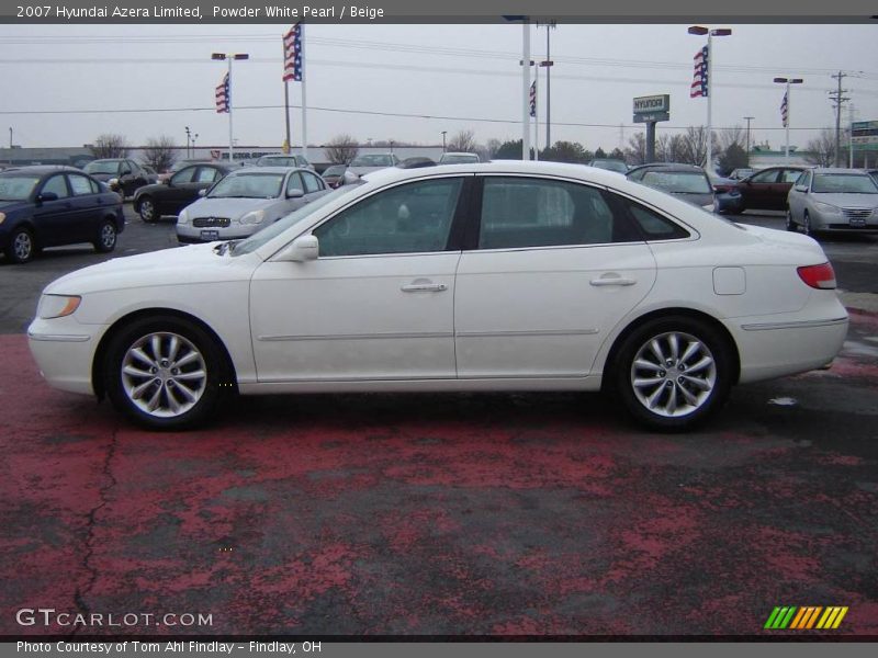 Powder White Pearl / Beige 2007 Hyundai Azera Limited