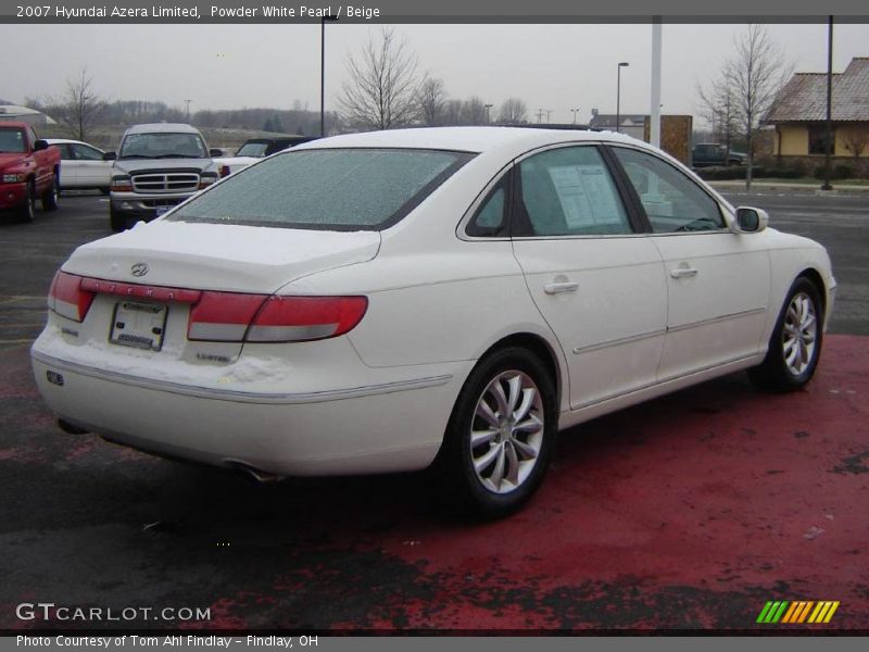 Powder White Pearl / Beige 2007 Hyundai Azera Limited