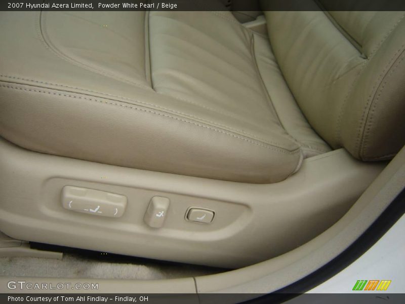 Powder White Pearl / Beige 2007 Hyundai Azera Limited