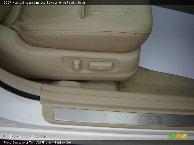 Powder White Pearl / Beige 2007 Hyundai Azera Limited