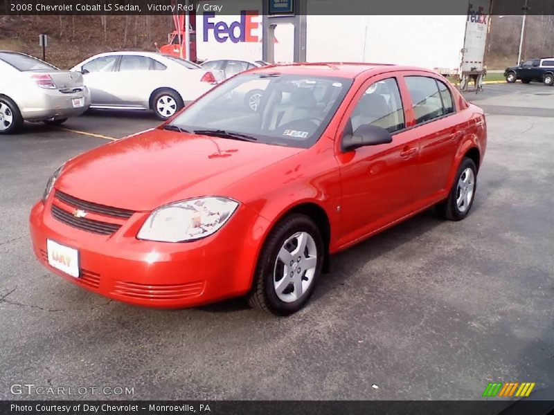 Victory Red / Gray 2008 Chevrolet Cobalt LS Sedan