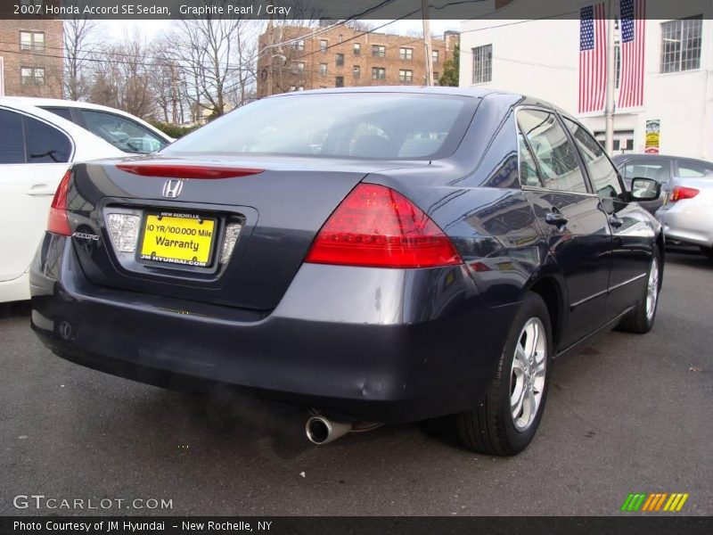 Graphite Pearl / Gray 2007 Honda Accord SE Sedan