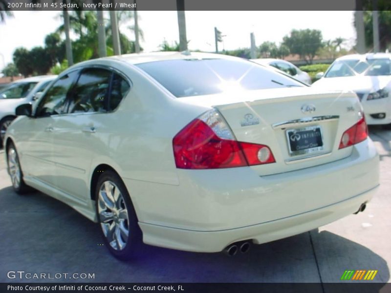 Ivory Pearl / Wheat 2007 Infiniti M 45 Sedan