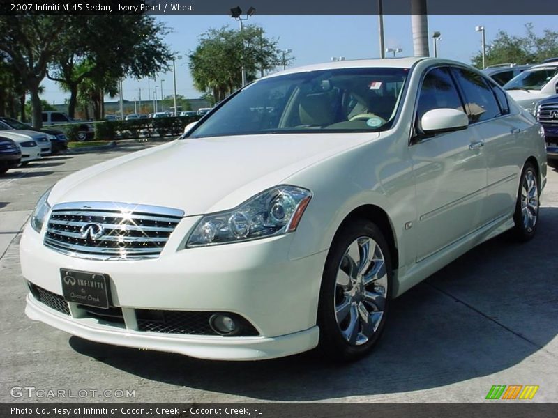 Ivory Pearl / Wheat 2007 Infiniti M 45 Sedan