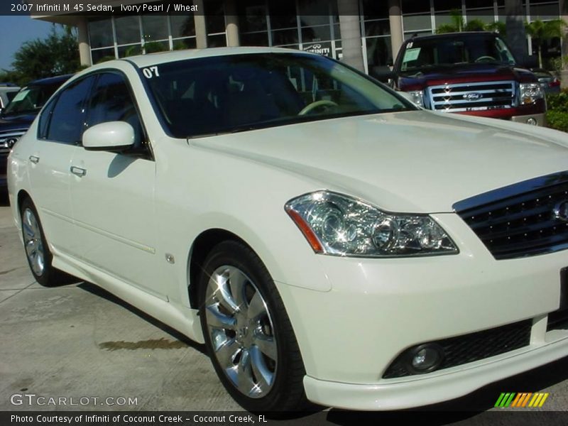 Ivory Pearl / Wheat 2007 Infiniti M 45 Sedan