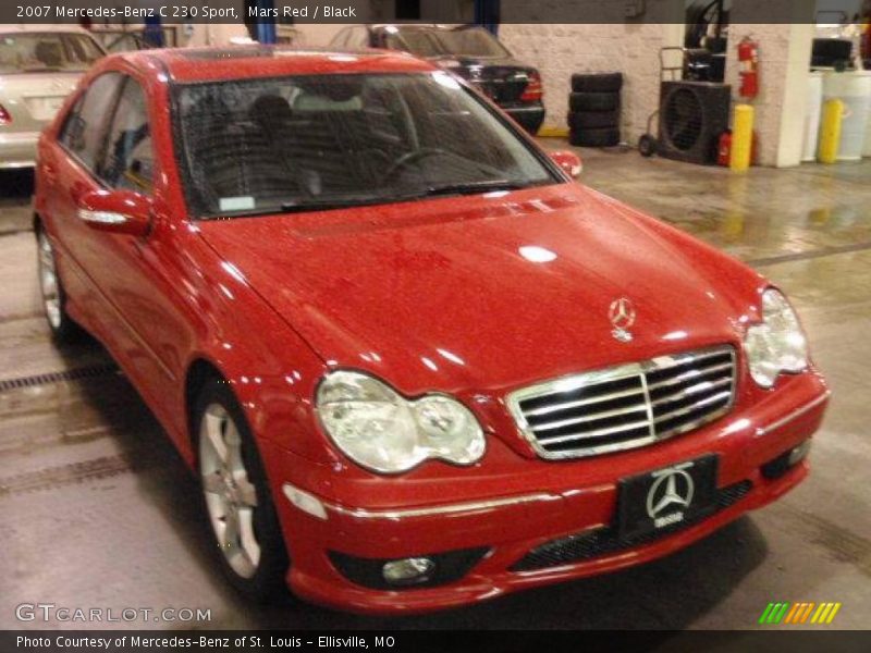 Mars Red / Black 2007 Mercedes-Benz C 230 Sport