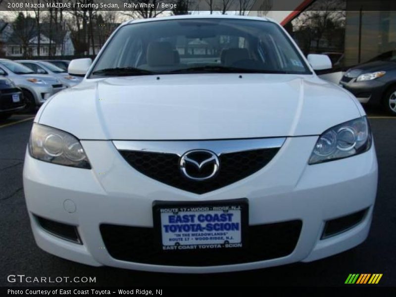 Rally White / Beige 2008 Mazda MAZDA3 i Touring Sedan