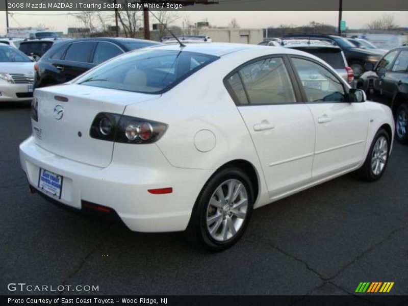 Rally White / Beige 2008 Mazda MAZDA3 i Touring Sedan