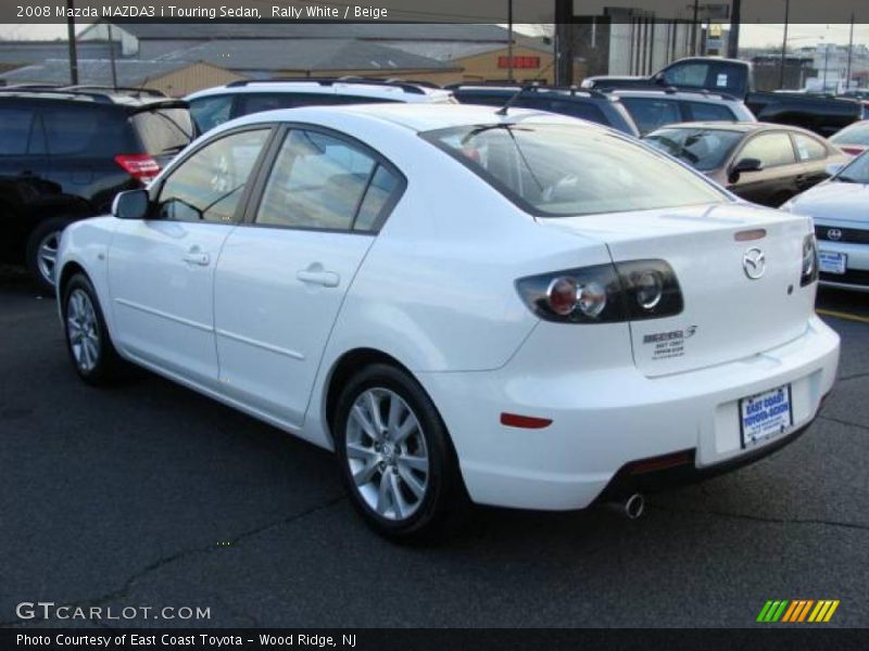 Rally White / Beige 2008 Mazda MAZDA3 i Touring Sedan