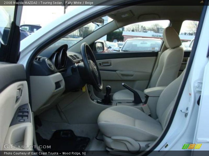 Rally White / Beige 2008 Mazda MAZDA3 i Touring Sedan