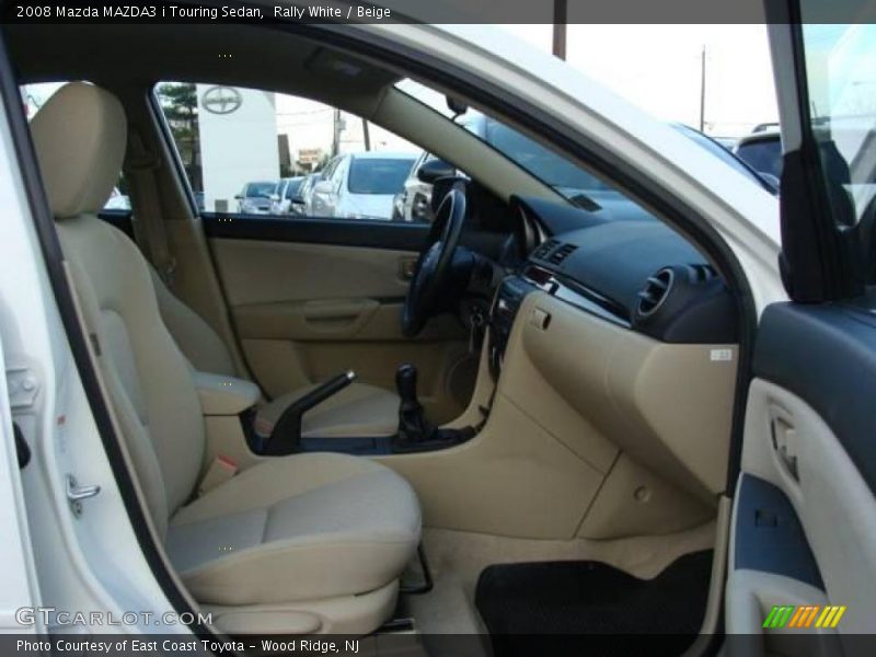 Rally White / Beige 2008 Mazda MAZDA3 i Touring Sedan