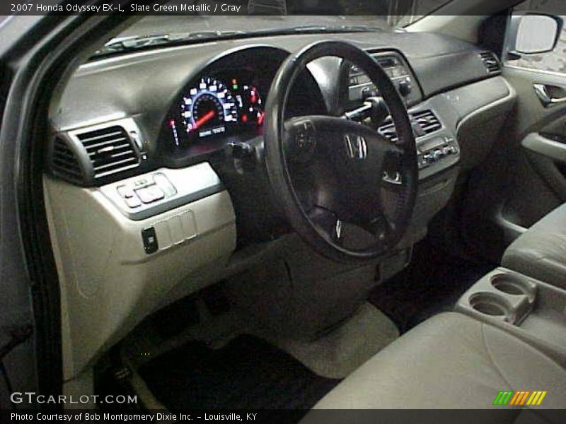 Slate Green Metallic / Gray 2007 Honda Odyssey EX-L