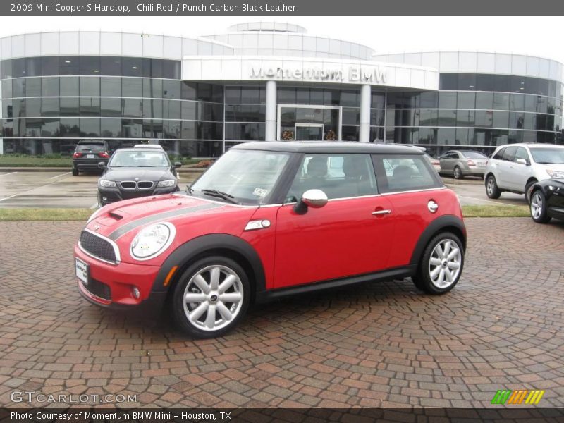 Chili Red / Punch Carbon Black Leather 2009 Mini Cooper S Hardtop
