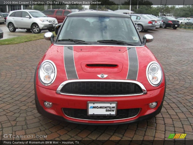 Chili Red / Punch Carbon Black Leather 2009 Mini Cooper S Hardtop