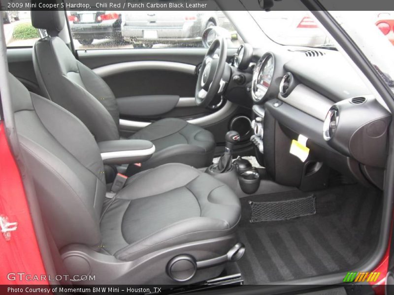 2009 Cooper S Hardtop Punch Carbon Black Leather Interior