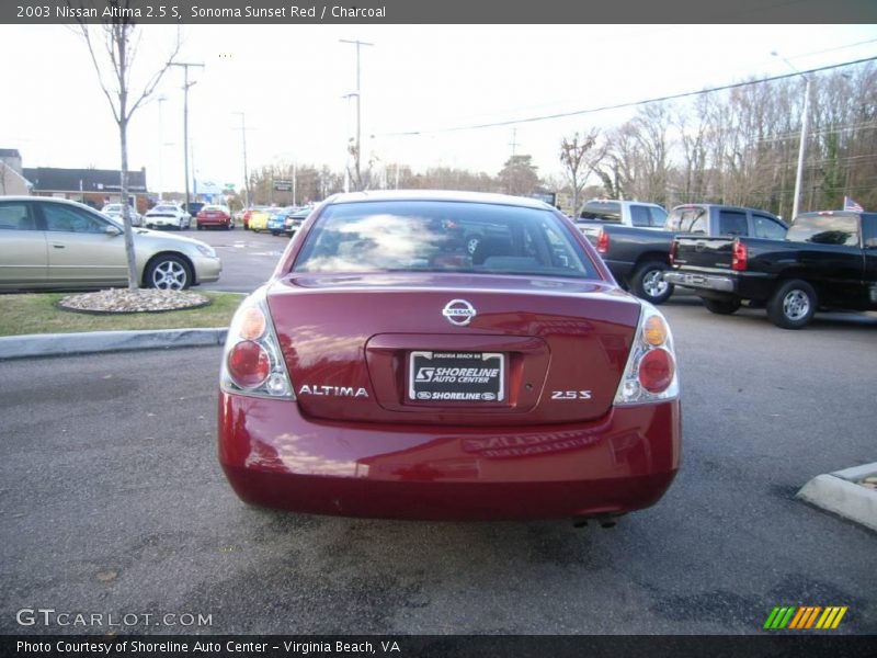 Sonoma Sunset Red / Charcoal 2003 Nissan Altima 2.5 S