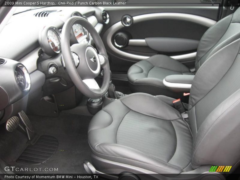  2009 Cooper S Hardtop Punch Carbon Black Leather Interior