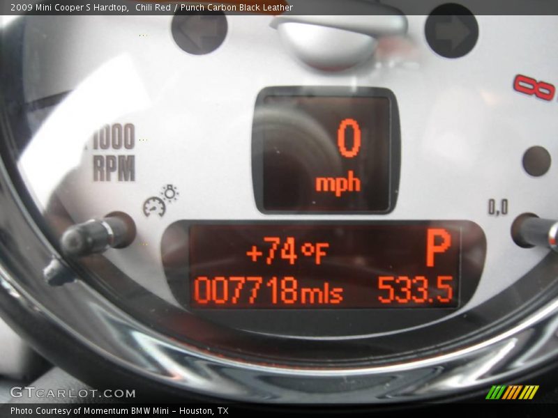 Chili Red / Punch Carbon Black Leather 2009 Mini Cooper S Hardtop