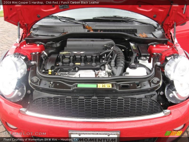 Chili Red / Punch Carbon Black Leather 2009 Mini Cooper S Hardtop